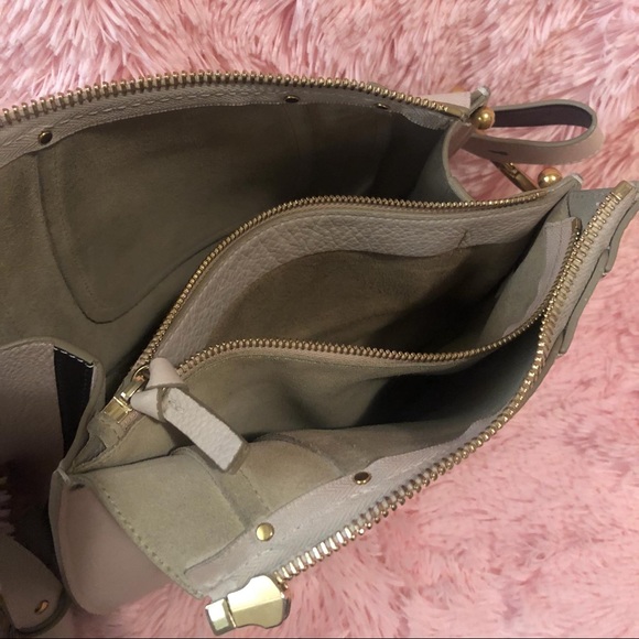 Chloe Natural Hayley leather / Suede Shoulder Bag - Picture 3 of 8